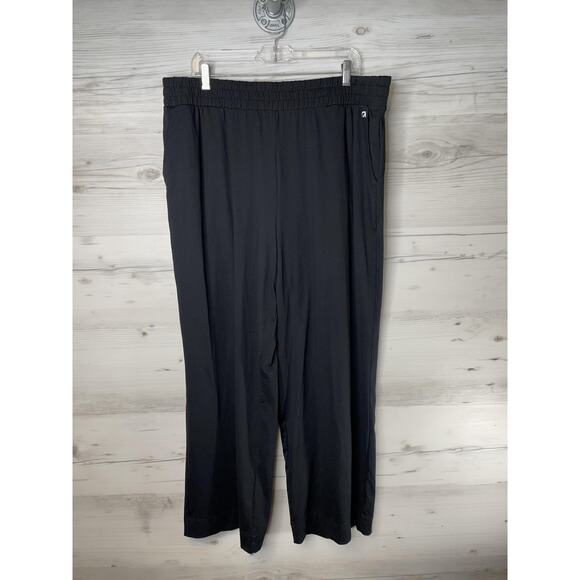 GapFit Pants Womens 2XL Black Brushed Jersey Athletic Lounge Elastic Stretch - Picture 1 of 9